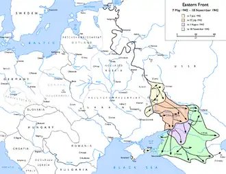Действия немецких войск в мае−ноябре 1942 года.