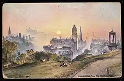 Вид на Эдинбург со склона Колтон-хилл