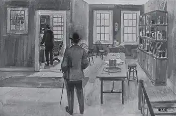 Edwin Holmes finds Charles Williams shouting into box