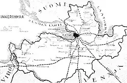 Эстонская Ингерманландия на карте Ингерманландии. 1924 год
