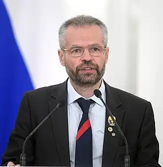 На вручении госпремии, 2019 год