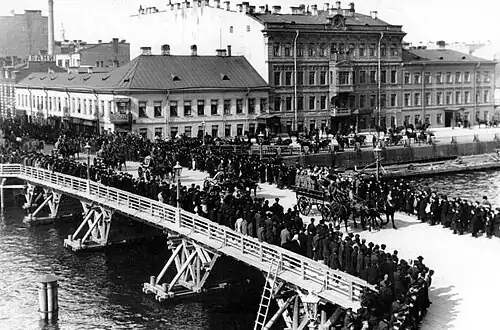 Открытие временного моста, 16 апреля 1905 года