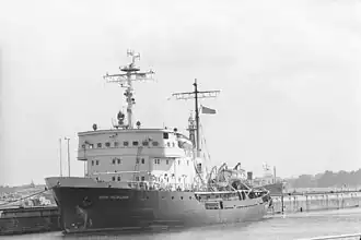 Ледокол «Юрий Лисянский» в порту города Киль, 1970 год.