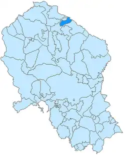 Расположение муниципалитета Эль-Гихо на карте провинции