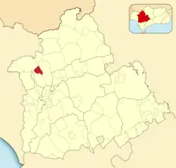 Расположение муниципалитета Эль-Гарробо на карте провинции