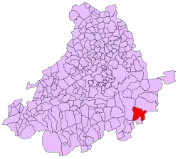 Расположение муниципалитета на карте провинции