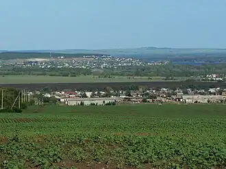 Вид на с. Елшанка и с. Усовка с поля