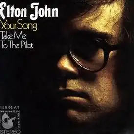 Обложка сингла Элтона Джона «Your Song» (1970)
