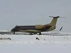Embraer 135 немецкой авиакомпании DC Aviation в международном аэропорту Белгород
