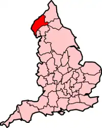 Графство Камберленд на карте