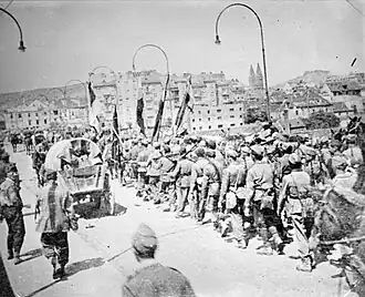 Солдаты 11-й краинской дивизии в освобождённом Мариборе