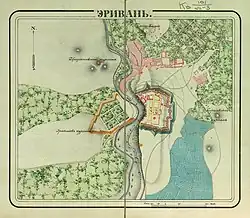 План города и крепости, начало XIX века