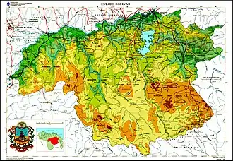 Боливар на карте