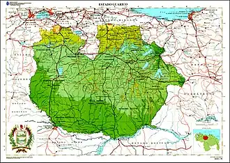 Гуарико на карте