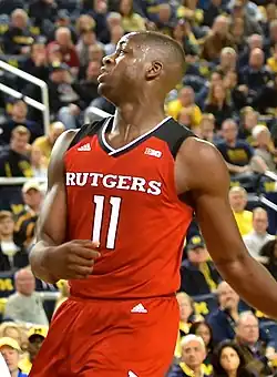 Омаруйи в составе «Ратгерс[англ.]» в 2018 году