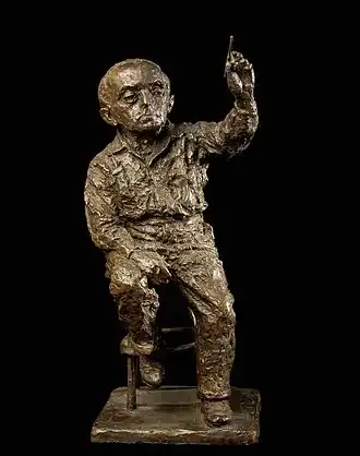 Скульптор Евгения Гершой .Мозес Сойер1967. Бронза, 44.3 × 22.0 × 19.3 см.Смитсоновский музей искусств