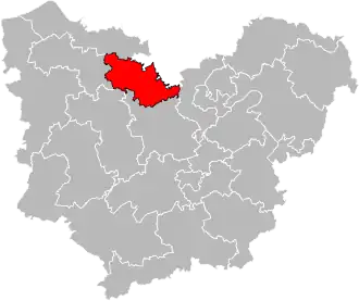 Кантон на карте департамента Эр