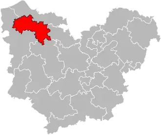 Кантон на карте департамента Эр