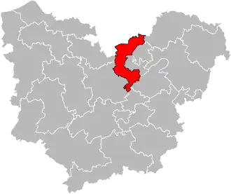 Кантон на карте департамента Эр