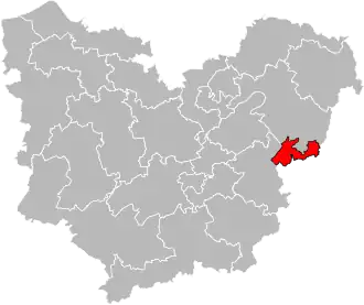 Кантон на карте департамента Эр