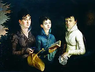 Е. Н. Мещерская с дочерью Анастасией и подругой Е. А. Ельчаниновой