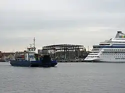 Вид на Клайпеду с берега смилтине