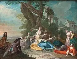 Праздник в саду. 1774. Холст, масло