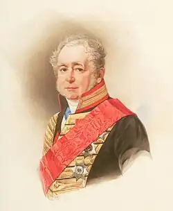 На акварели В. Гау (ок. 1850 г.)