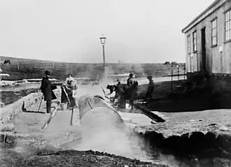 ~1911 год - Стирка одежды на горячем источнике