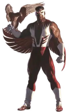 Сокол на варианте обложки комикса Captain America (Vol. 9) #24 (октябрь 2020)Художник — Алекс Росс