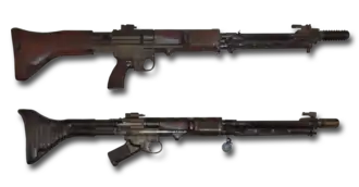 поздний (сверху) и ранний(снизу) варианты FG-42