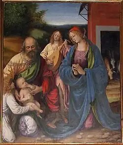 Рождество. Центральная часть «Полиптиха Ароны». Арона, Новара, Италия