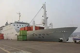 Паром «Севоль», пришвартованный в Инчхоне