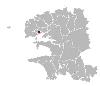 Кантон на карте департамента Финистер