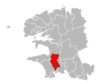 Кантон на карте департамента Финистер