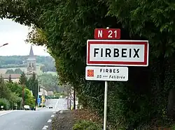 Въезд в Фирбе
