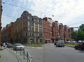 Развилка с улицей Екабпилс