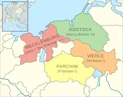 Первый раздел княжества Мекленбург