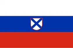 Один из флагов КОНР и РОА с эмблемой