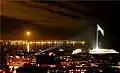 Ночной вид на флагшток и Бакинскую бухту
