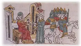 "В лето 6627 (1119). Бежа Ярославець Святополчичь из Володимеря в Ляхи, и посла Володимир сына своего Романа к Володимирю княжити"