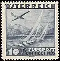 Авиапочтовая марка Австрии, 1935, 10 шиллингов (Sc #C46)