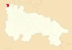 Расположение муниципалитета на карте провинции