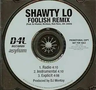 Обложка сингла Shawty Lo «Foolish (Remix)» (2008)