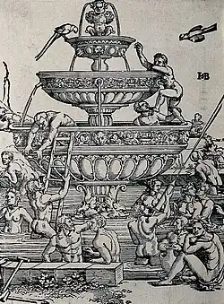 Г. З. Бехам. Фонтан молодости. Ок. 1536. Ксилография