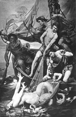 Рыбаки и сирена. Картина не сохранилась.