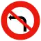 Interdiction de tourner à gauche à la prochaine intersection