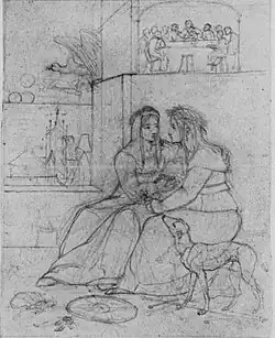 Ф. Пфорр. Аллегория дружбы. 1808. Бумага, карандаш, перо, чернила. Штеделевский художественный институт, Франкфурт-на-Майне