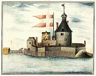 Крепость Фредриксхолм в 1756 году