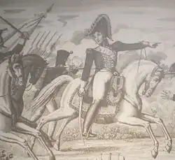 генерал Жирарден возглавляет атаку.